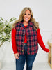 Pretty In Plaid Vest In Navy