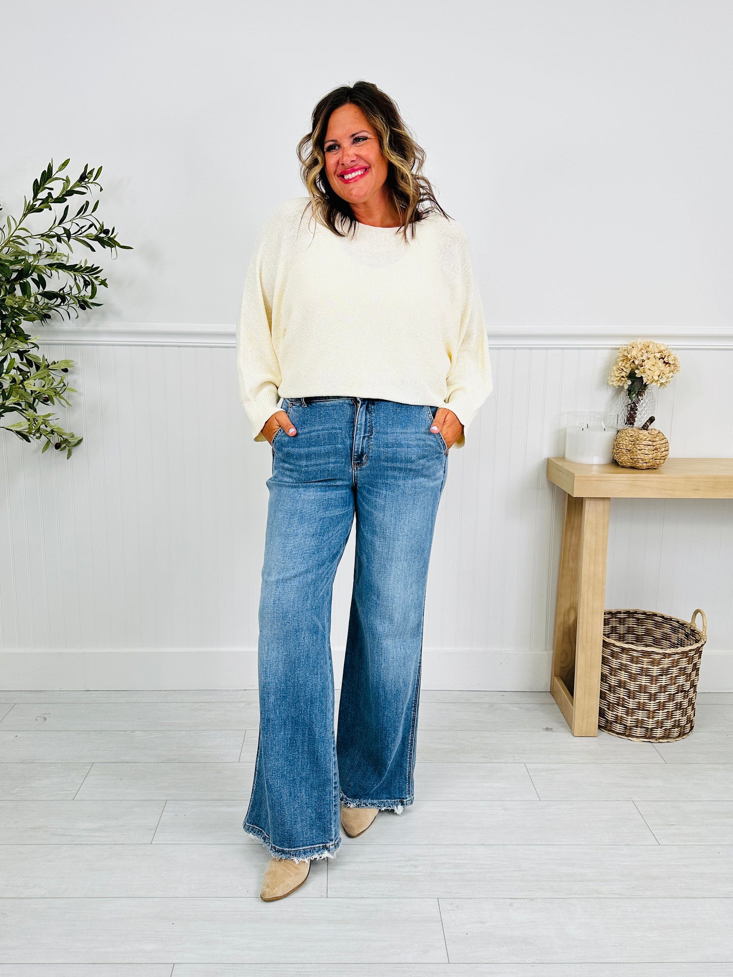 Judy Blue Almost Famous Retro Wide Leg Jeans