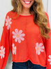 Blooming Good Vibes Top in Apple Red