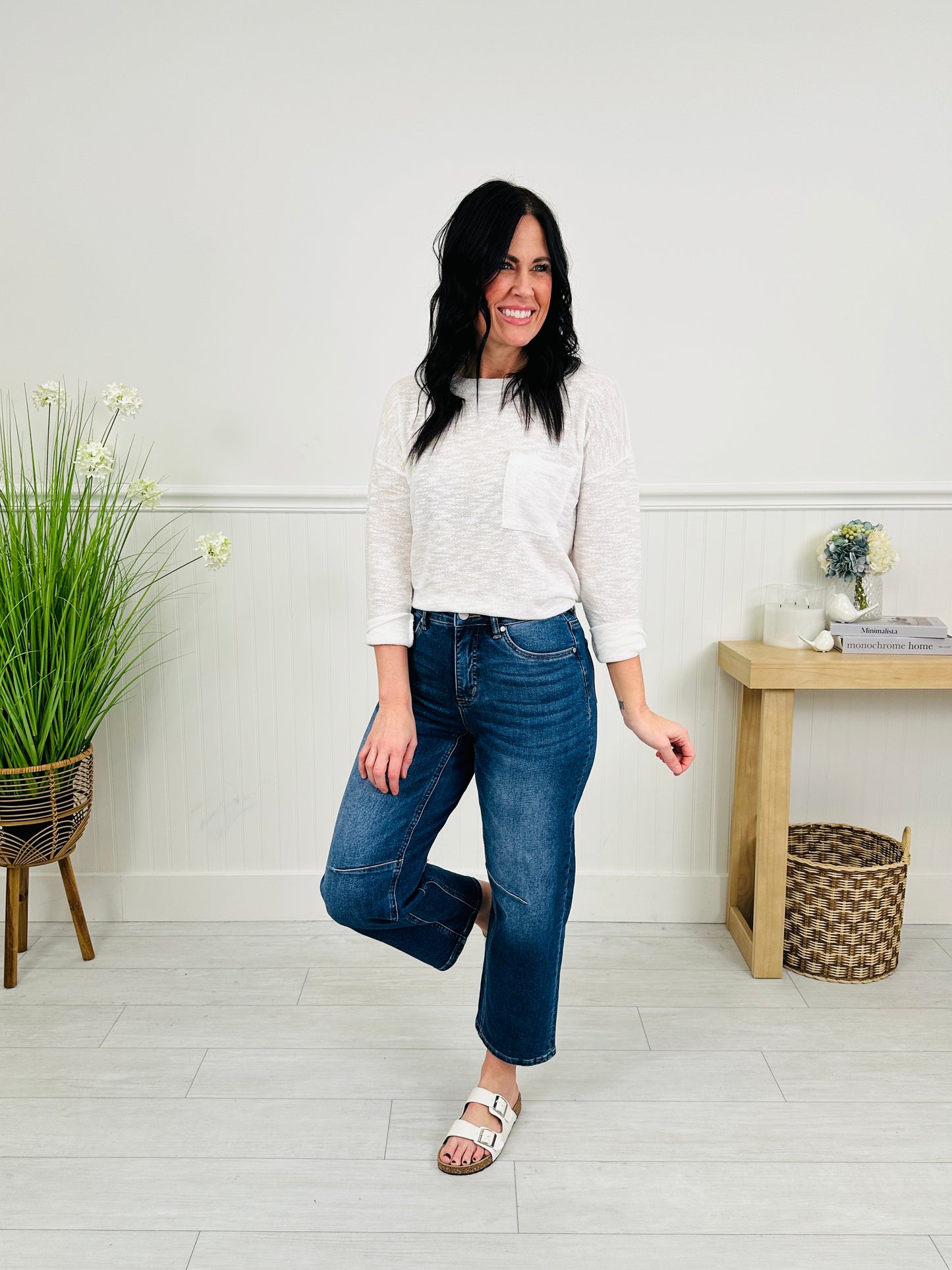 Carefully Curved Slim Barrel Jeans with Tummy Control