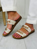 Golden Links Sandals In Ivory