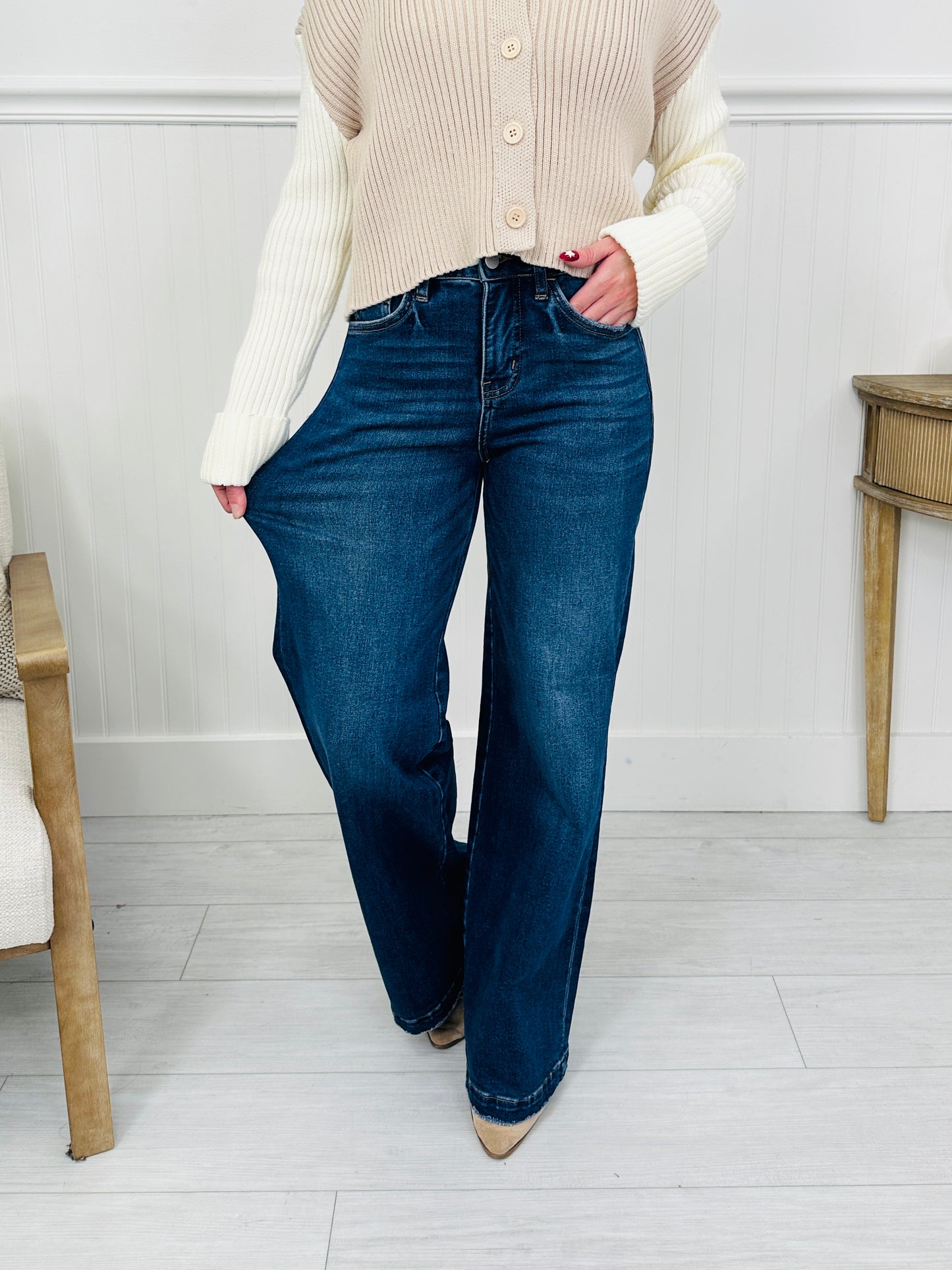 With You In Mind Wide Leg Tummy Control Jeans in Four Inseams