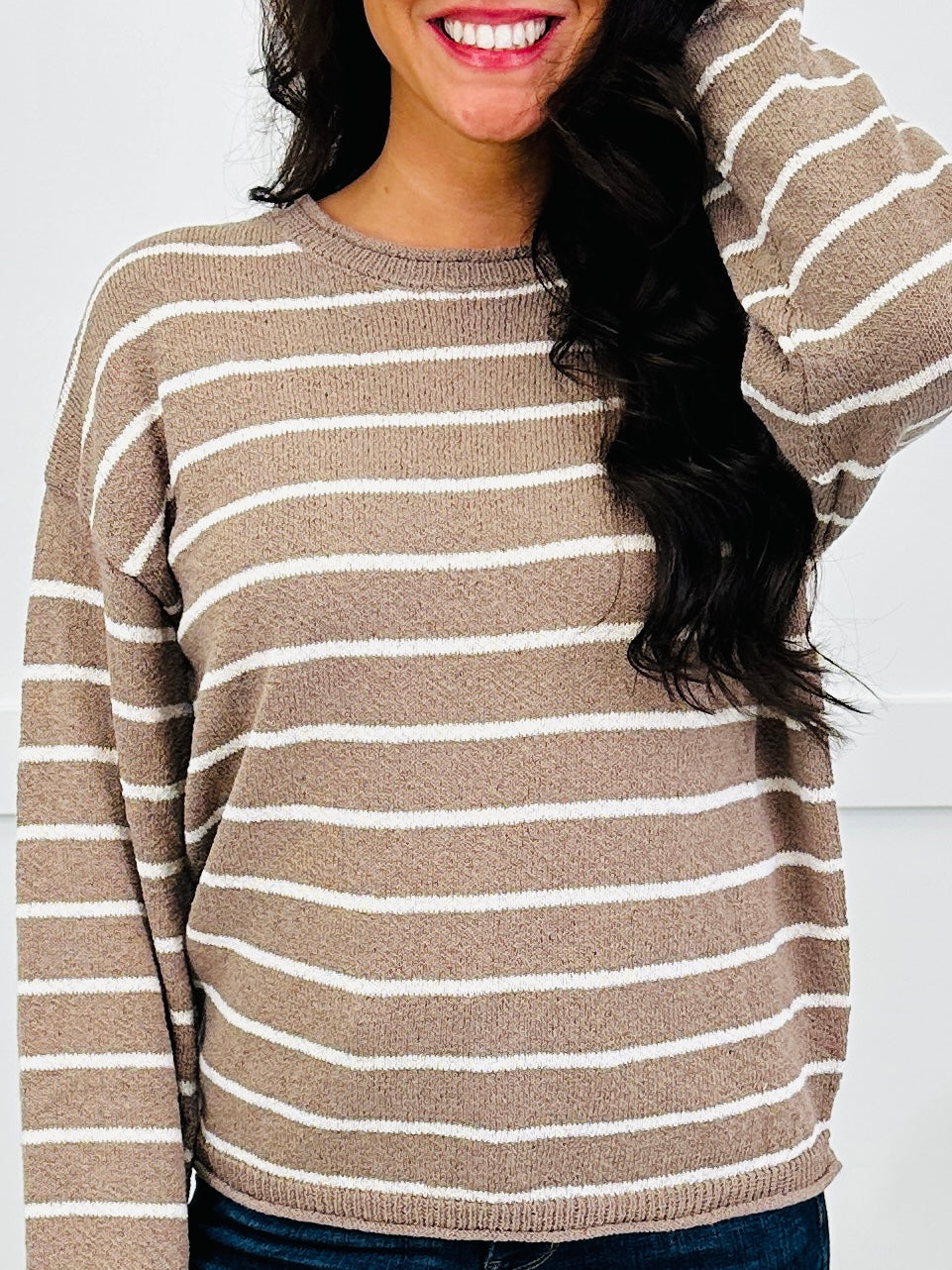 The Chill Knit Sweater In Mocha