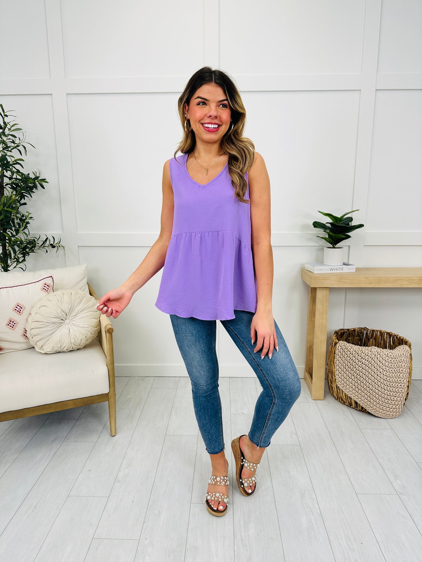 Chasing Daylight Tank Top In Lilac