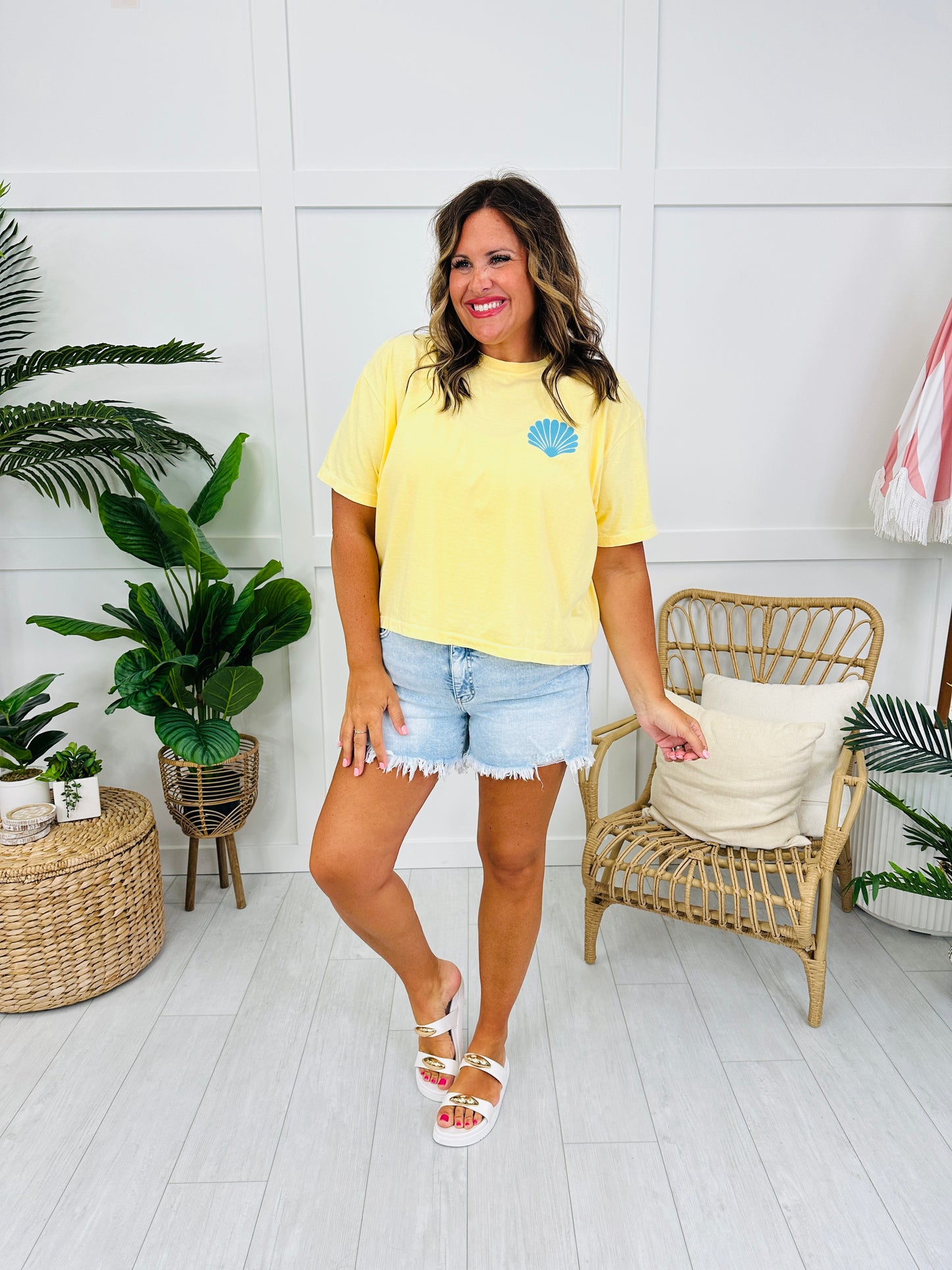 Beach More Worry Less Boxy Graphic Tee