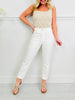 Judy Blue Perfect Match White Double Cuff Boyfriend Jeans in Reg/Curvy