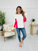 Dare To Contrast Pullover In Coral