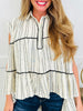 Leave A Little Magic Top In Grey Multi