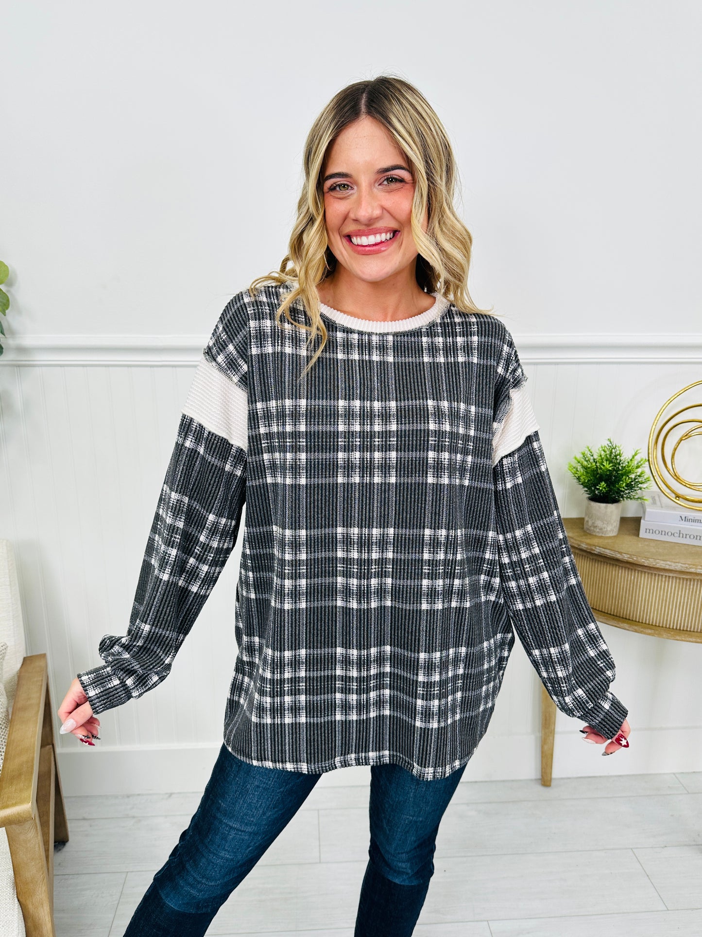 Merry In Plaid Top- Multiple Colors!