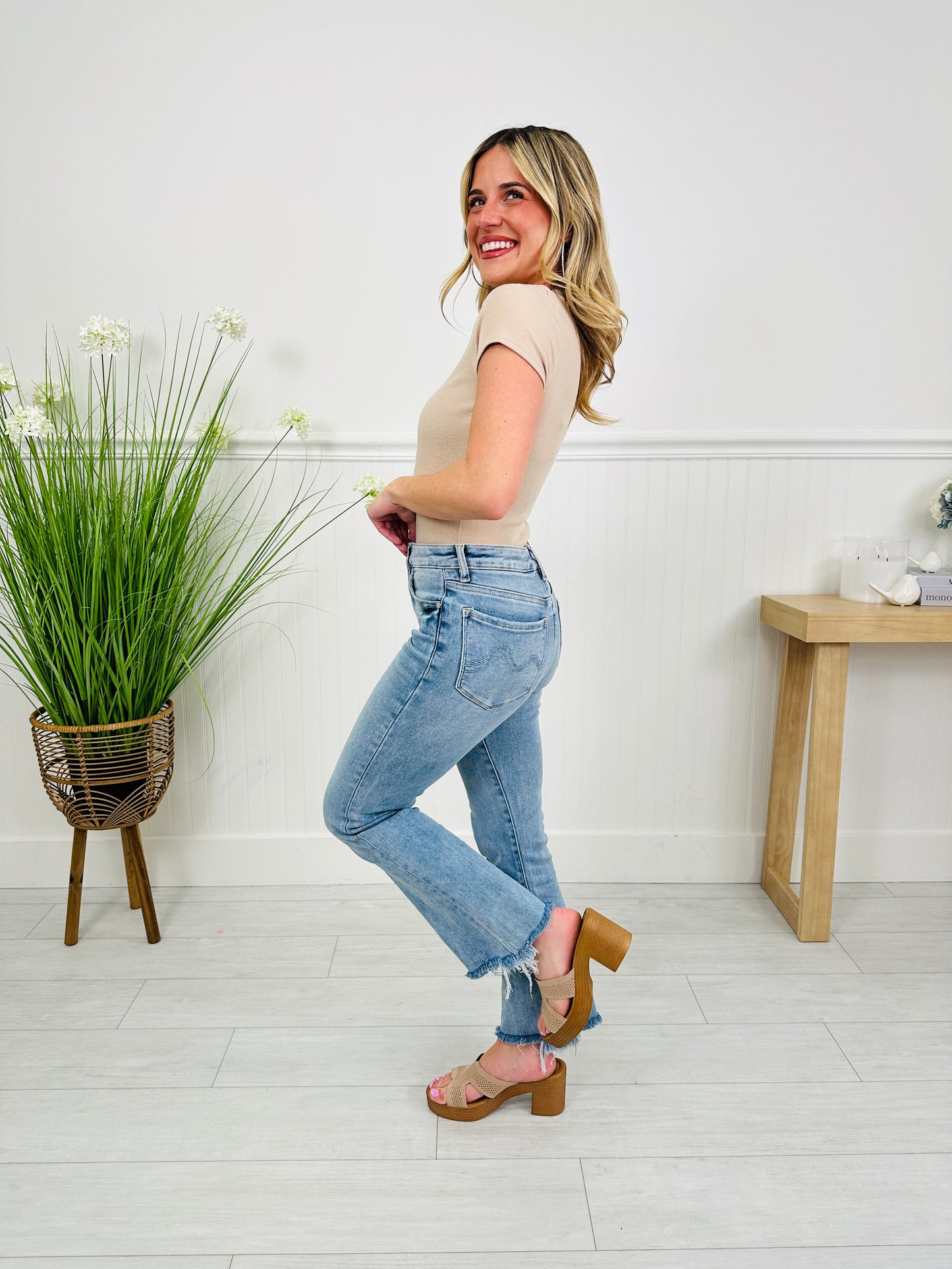 Bring The Flare Tummy Control Kick Flare Jeans