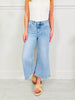 Basic in The Best Way Tummy Control Cropped Wide Leg Jeans