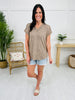 Cosmic Spots Top in Khaki