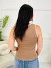 Trimmed Serenity Tank Top in Mocha