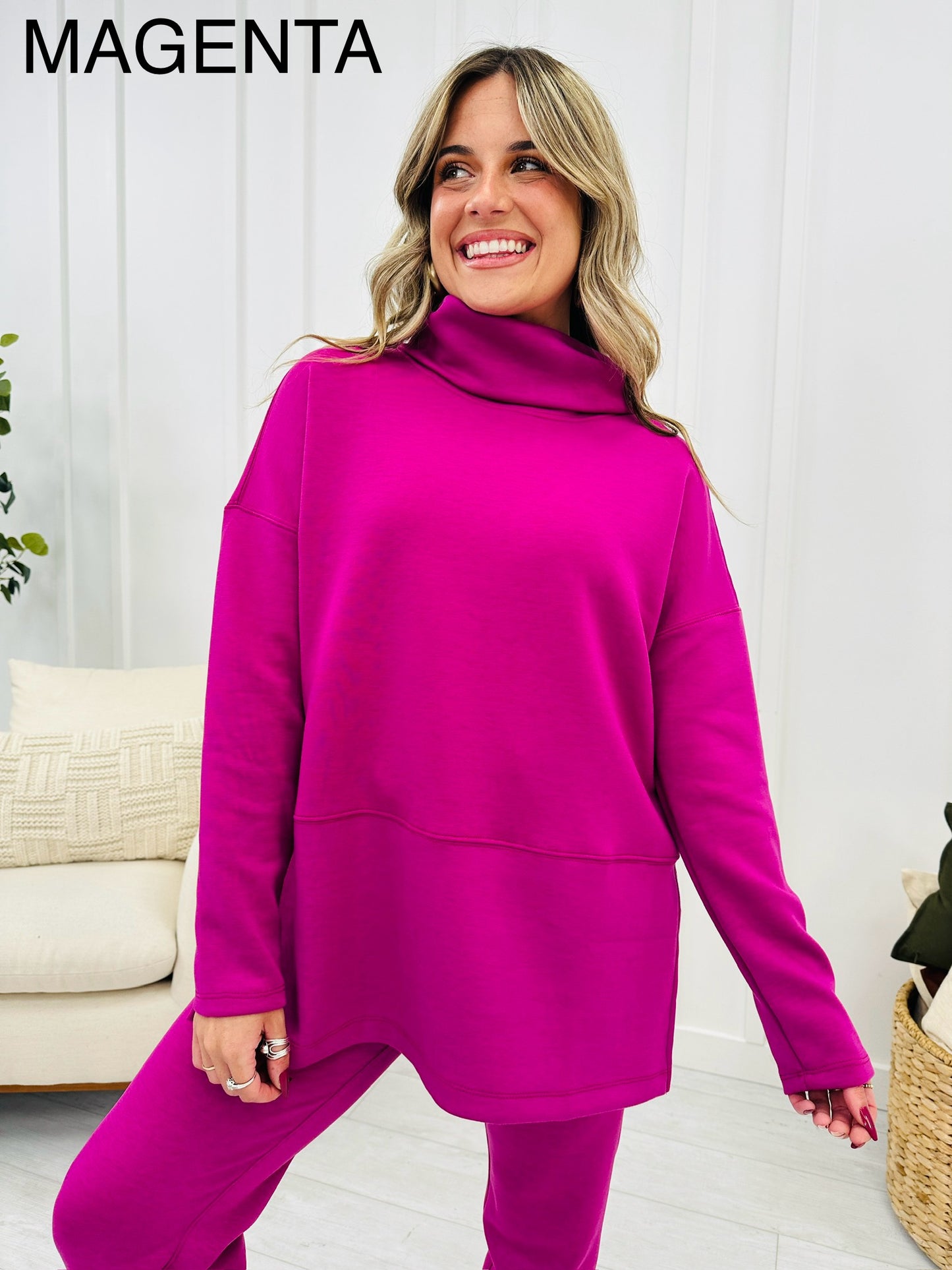 REG/CURVY On The Go Scuba Mock Neck Top--Multiple Colors