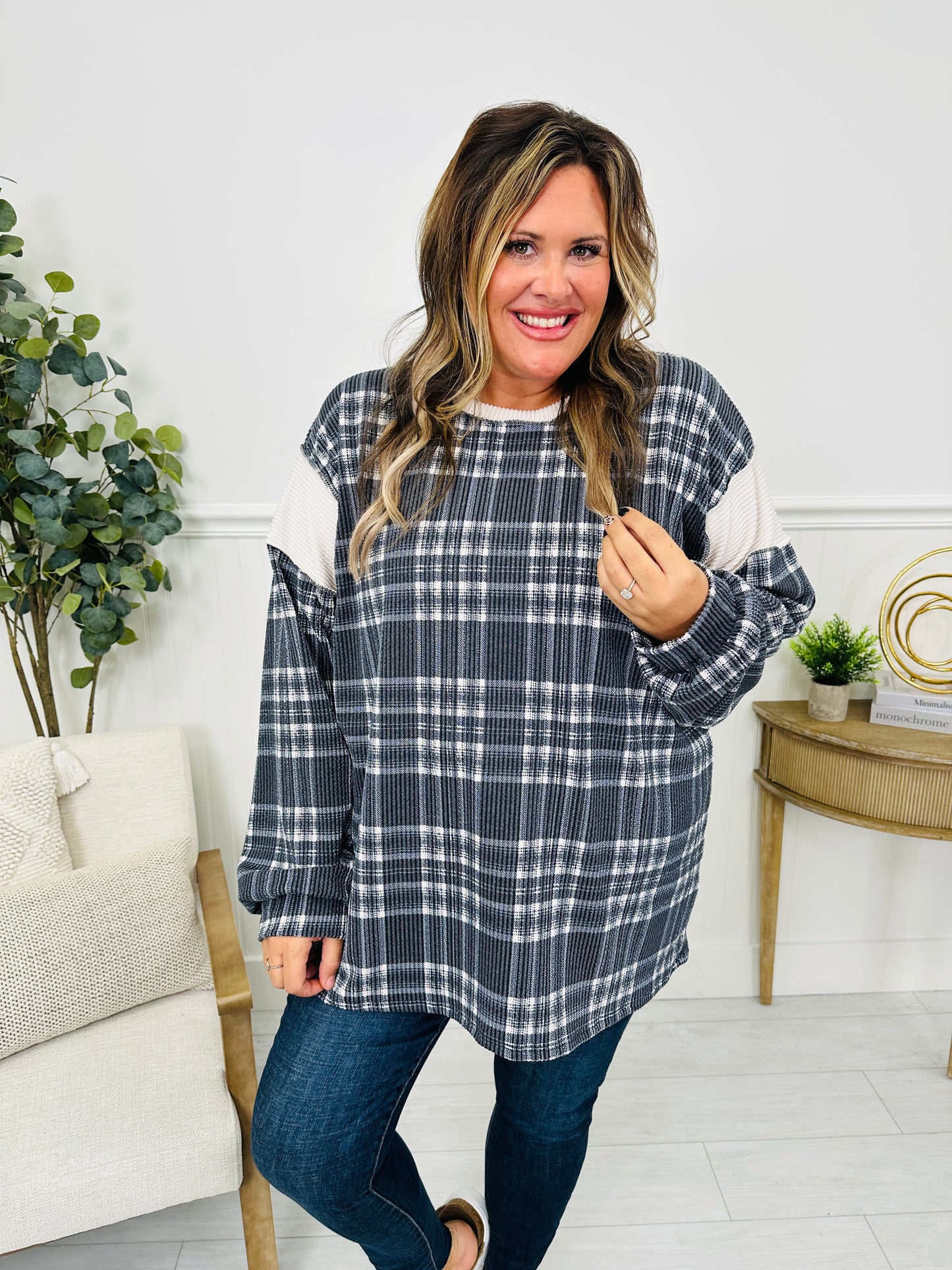 Merry In Plaid Top- Multiple Colors!