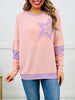 Cosmic Stitch Pullover In Dusty Rose