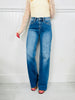 Go Into Detail Tummy Control Wide Leg Jeans