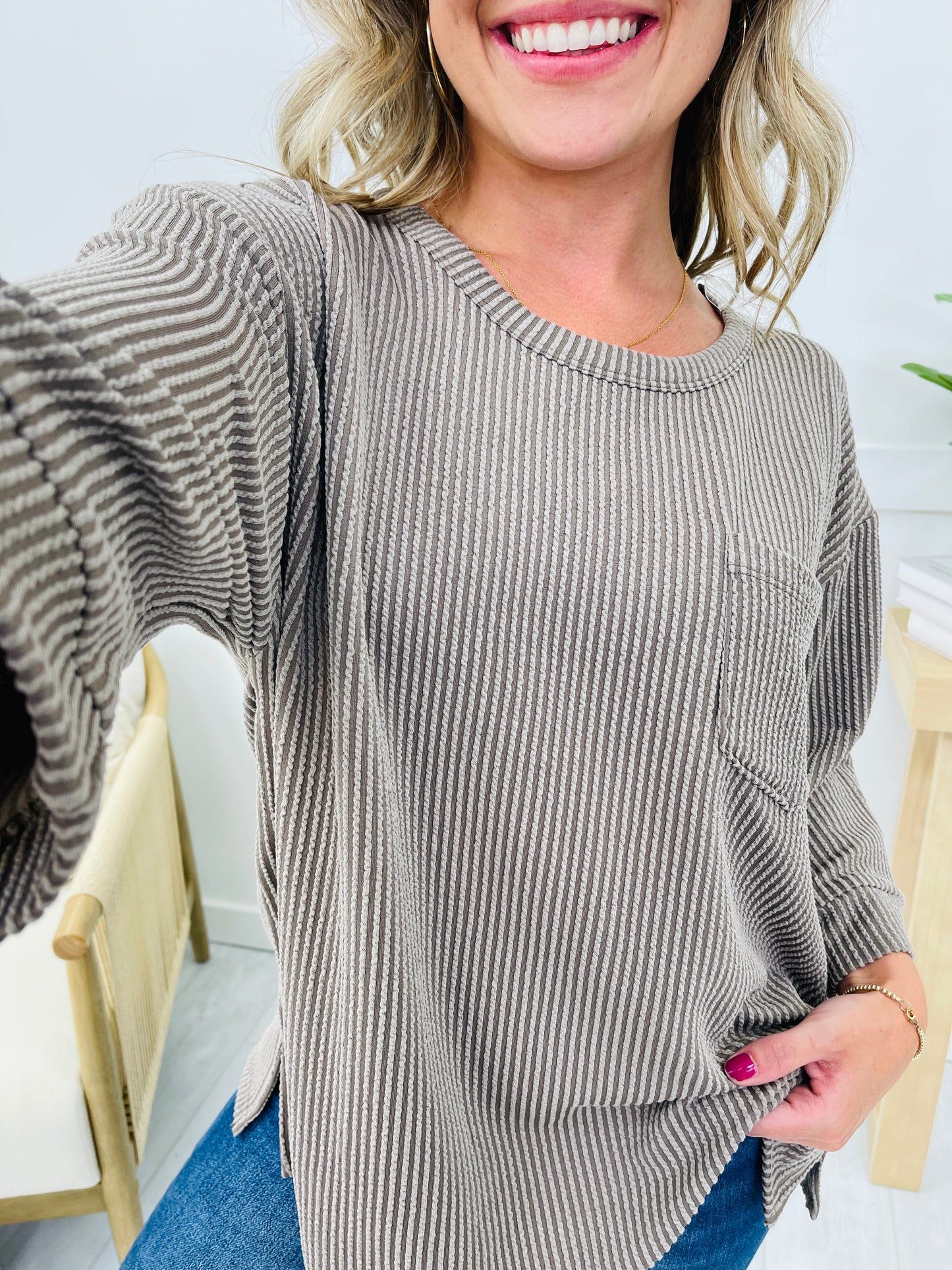 REG/CURVY Cozy Corded Top- Multiple Colors!