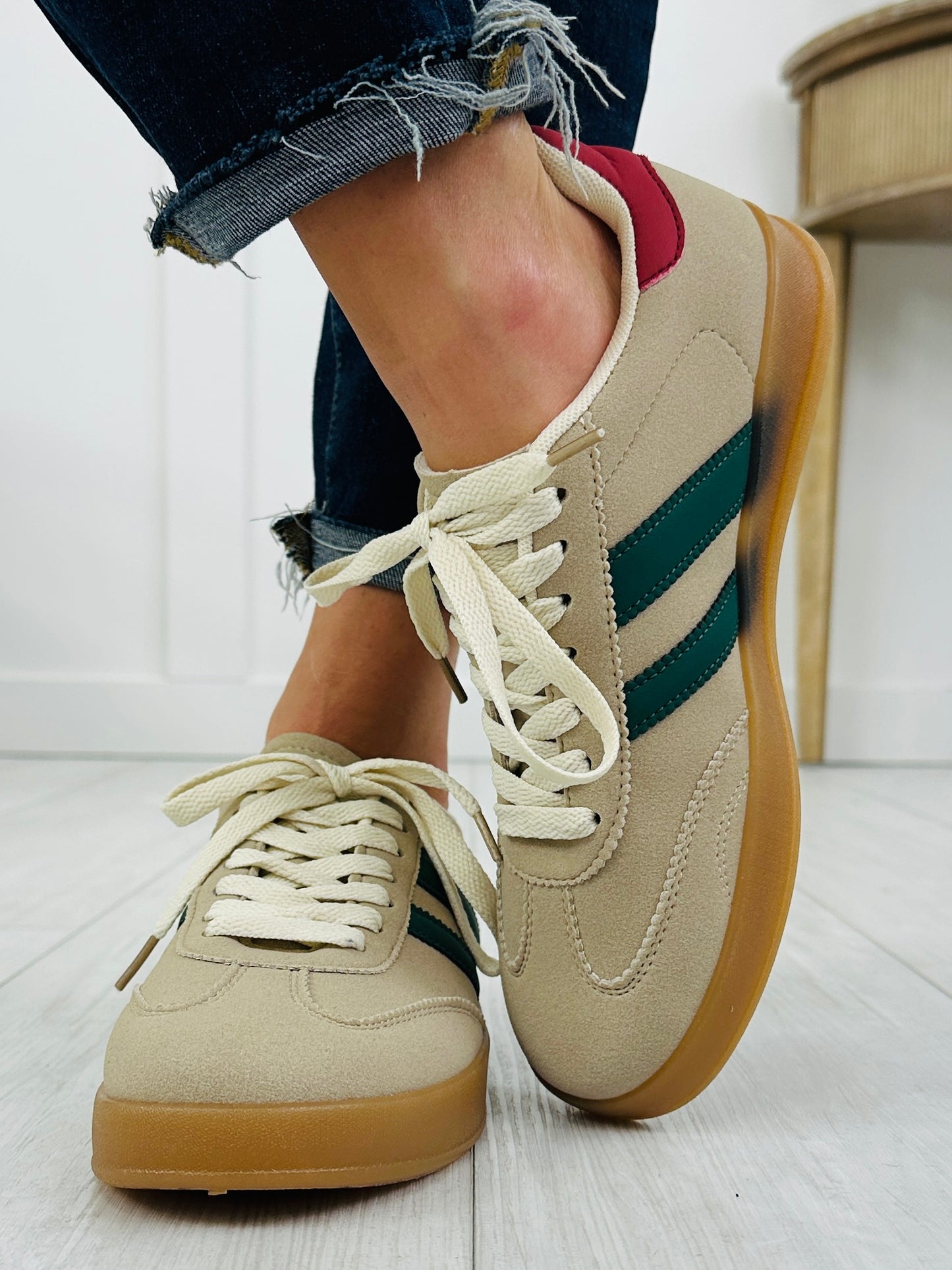 Downtown Dash Sneakers in Khaki Green