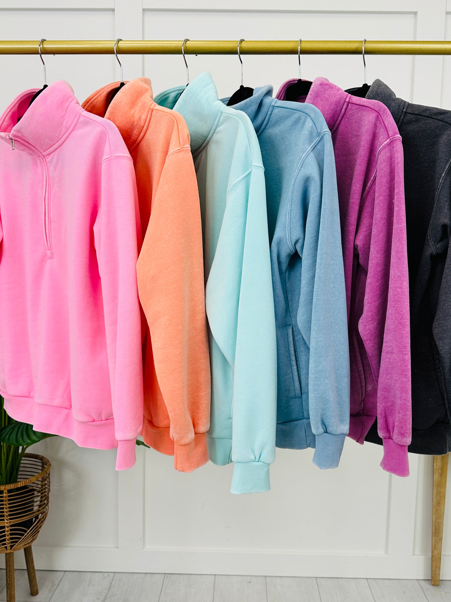 Coffee Run Quarter Zip in Multiple Colors