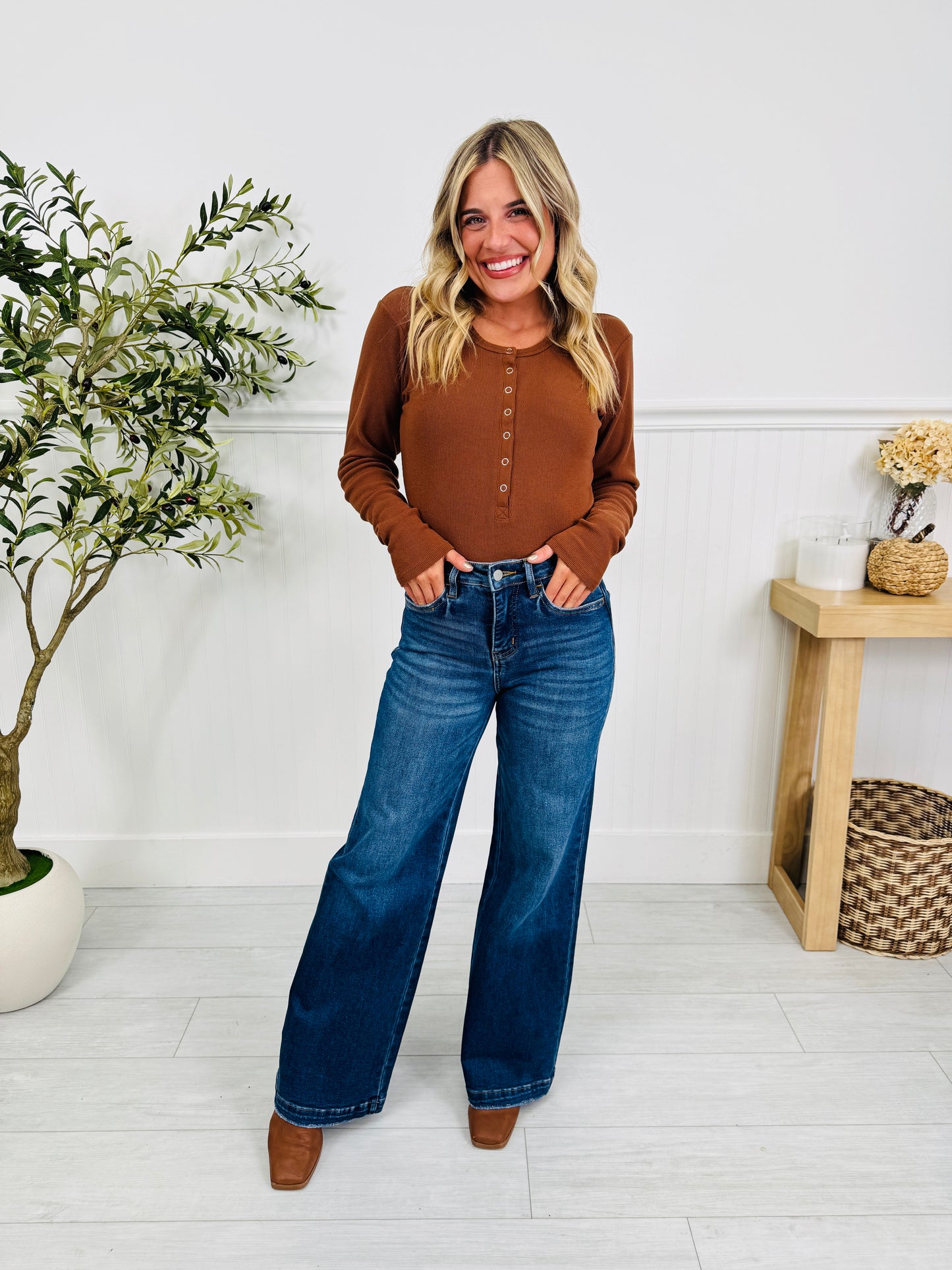 With You In Mind Wide Leg Tummy Control Jeans in Four Inseams