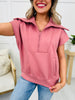 Super Scuba Short Sleeve Pullover in Rose