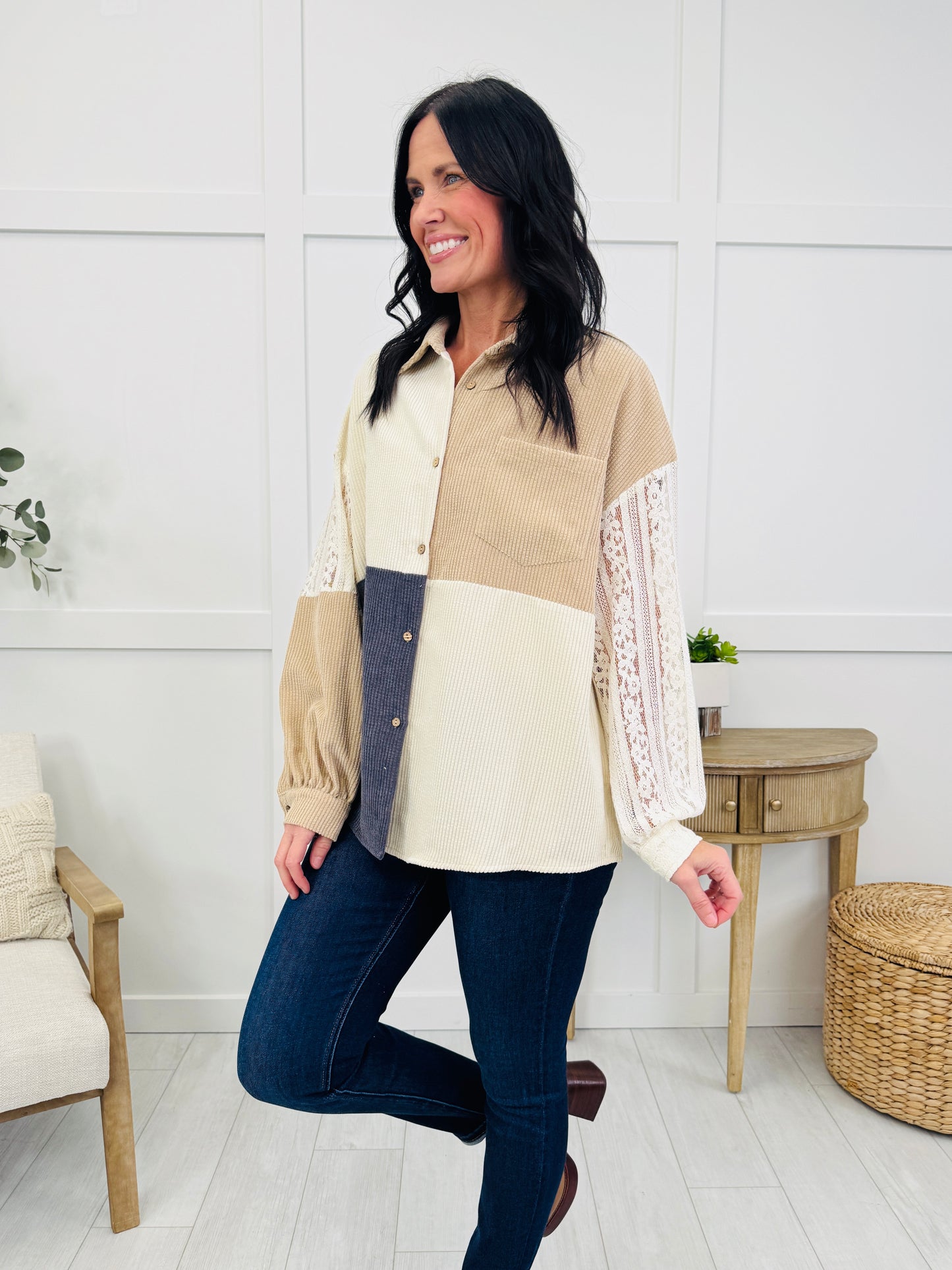 Latte & Lace Top
