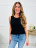 Frill Me Once Tank Top In Black