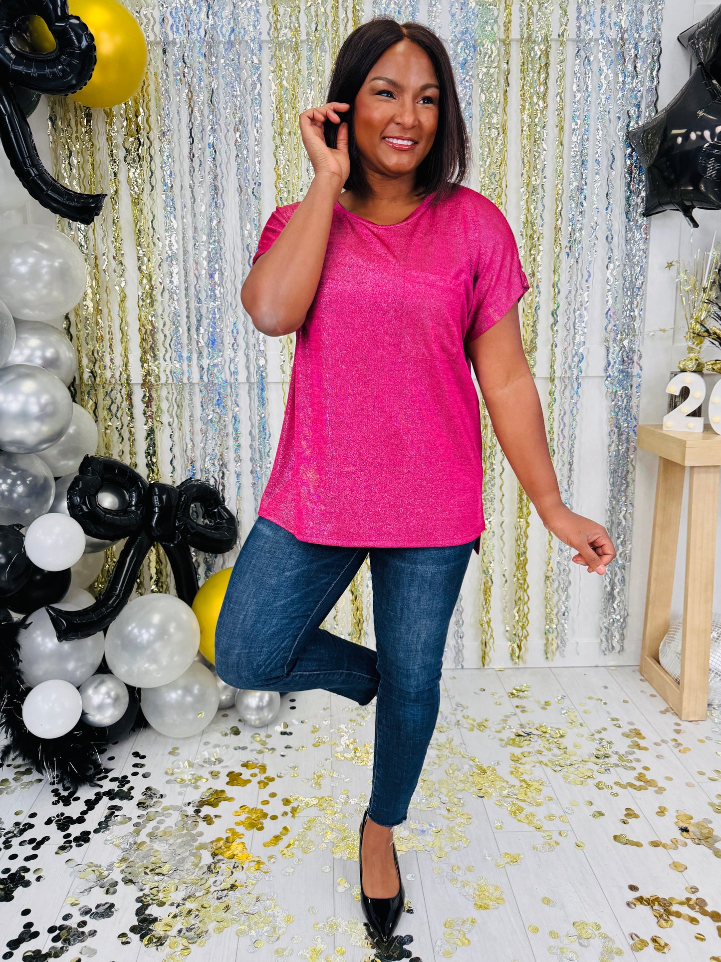 Shimmery Allure Top- Multiple Colors!