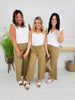 Judy Blue Khaki Crush Ankle Wide Jeans