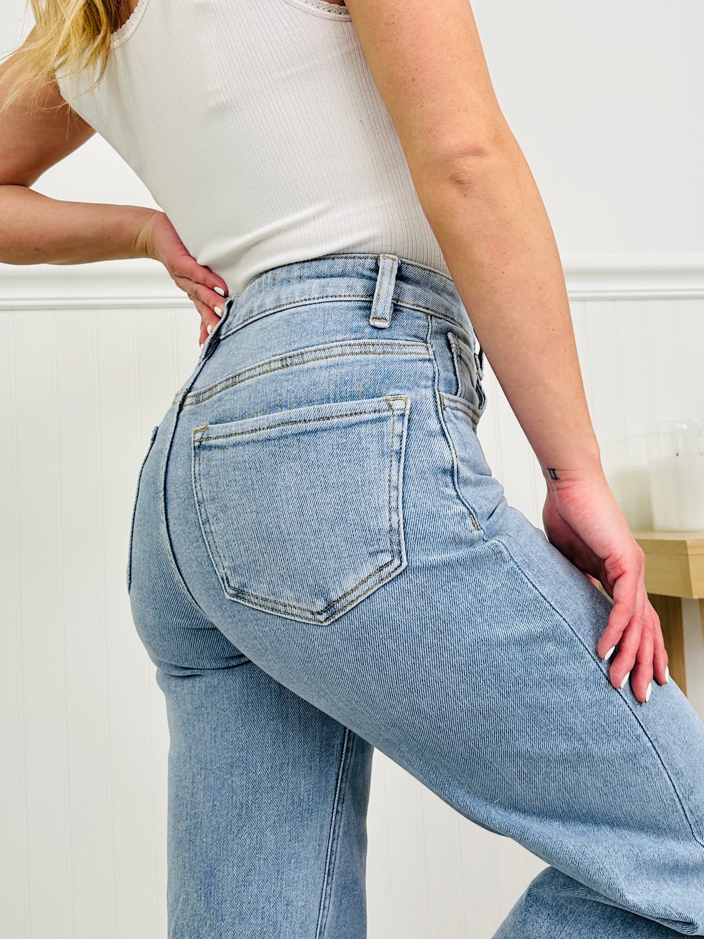 Three of a Kind Tummy Control Wide Leg Jeans in Three Inseams