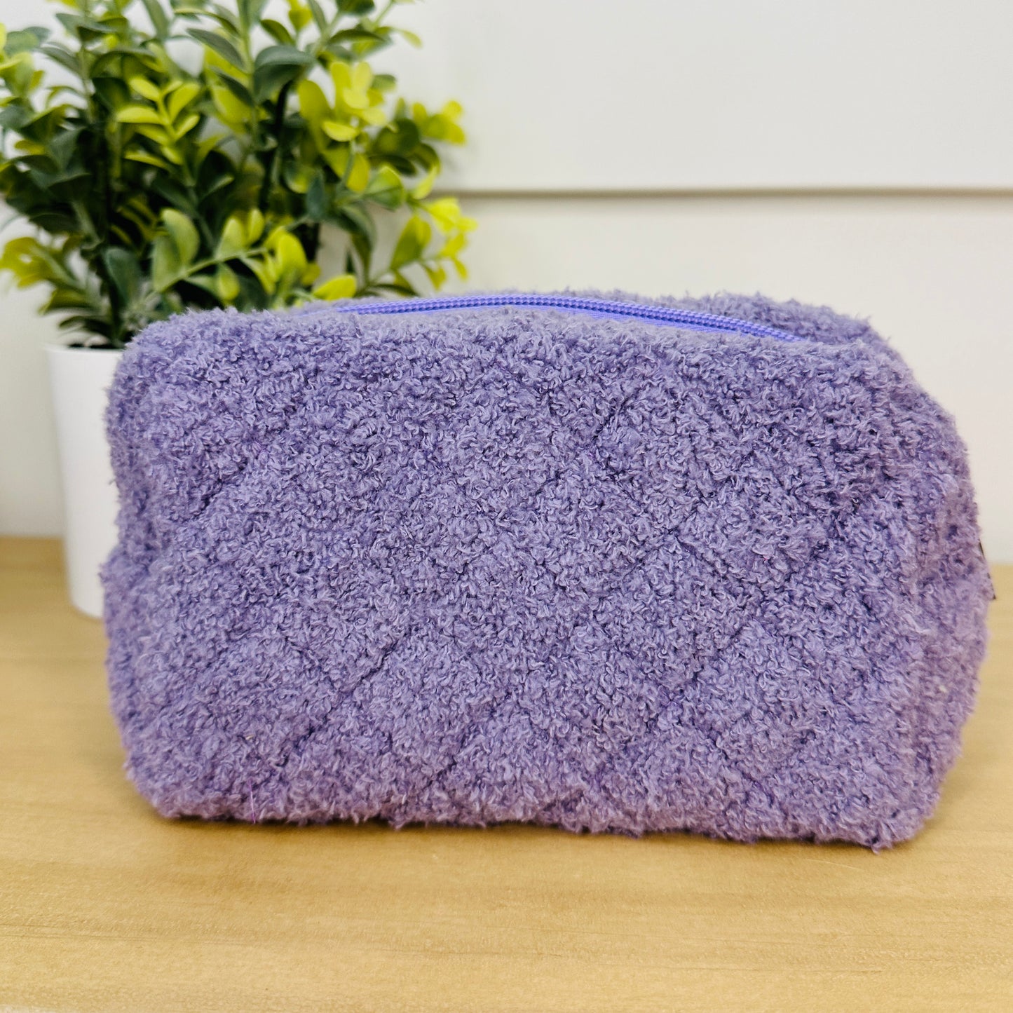 Fleece Cosmetic Bag- Multiple Colors!