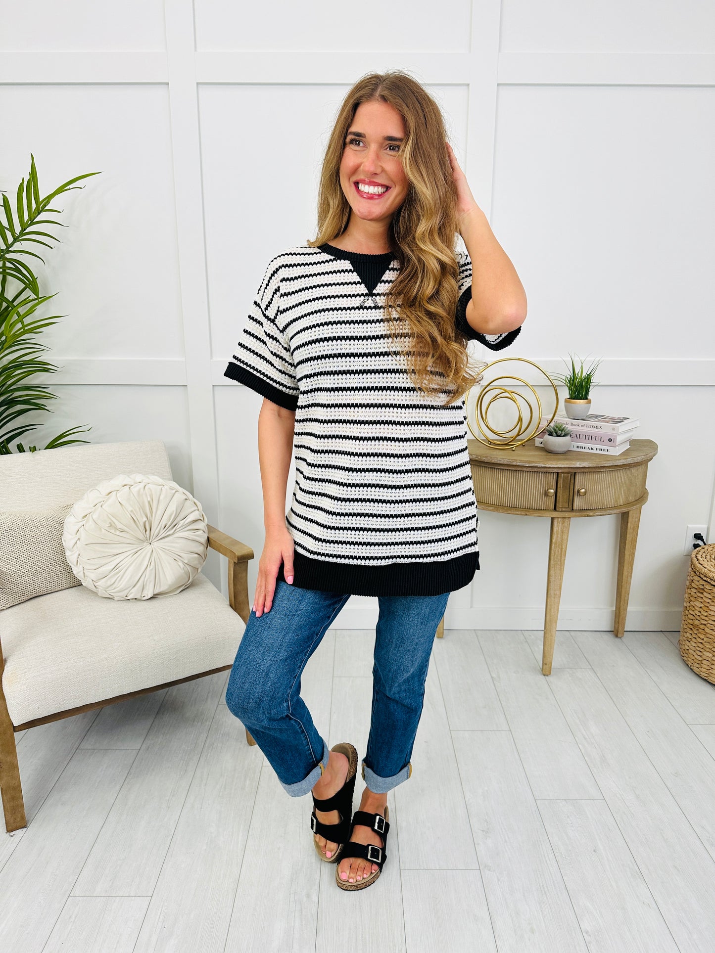 Stripe by Stripe Top In Black