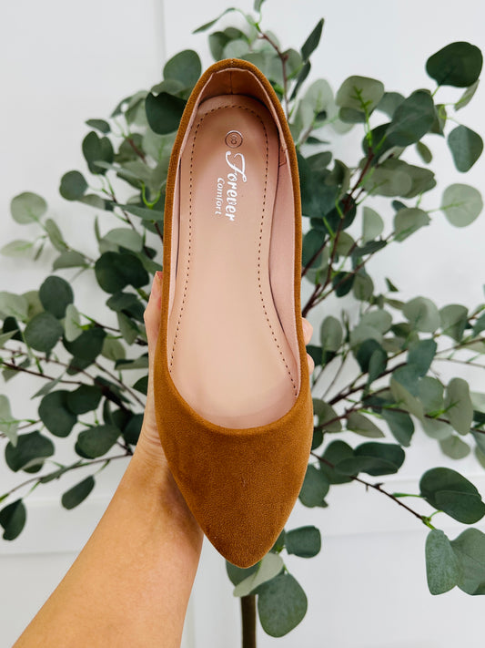 Whisper Walk Flats in Tan