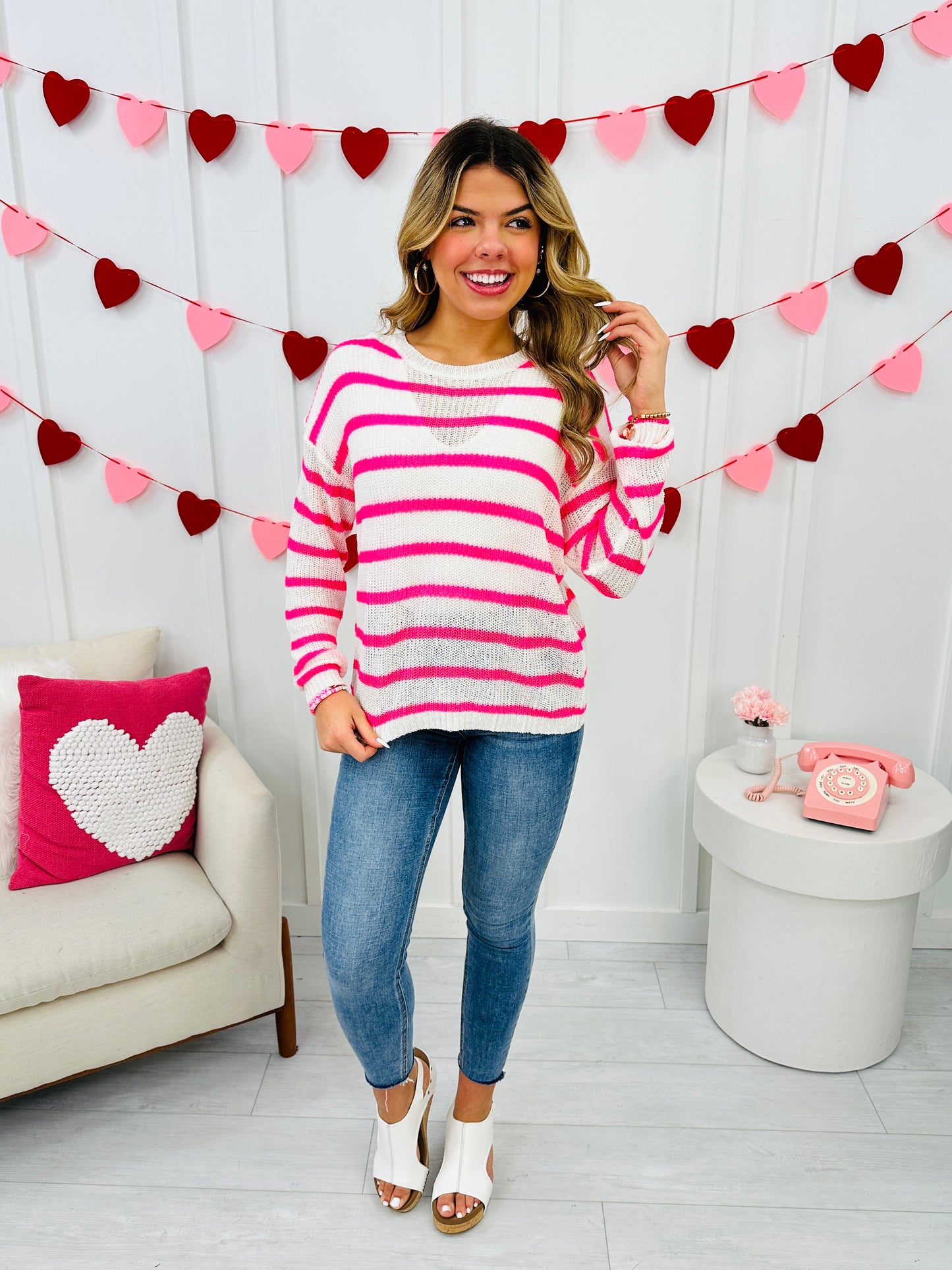 Smitten In Stripes Sweater