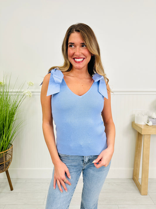 When We Shine Tank Top In Light Blue