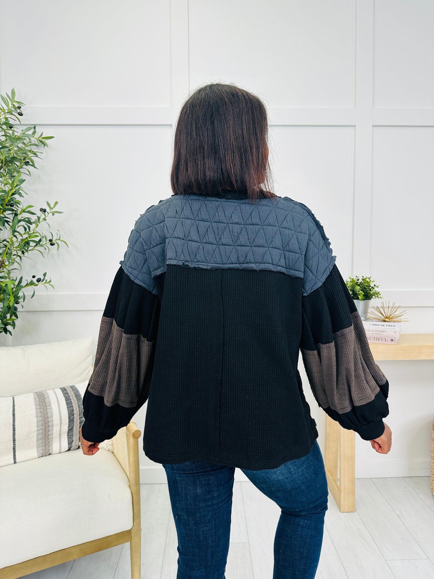 Ethereal Beauty Top In Charcoal