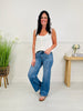 Butterfly Bliss Tummy Control Wide Leg Jeans