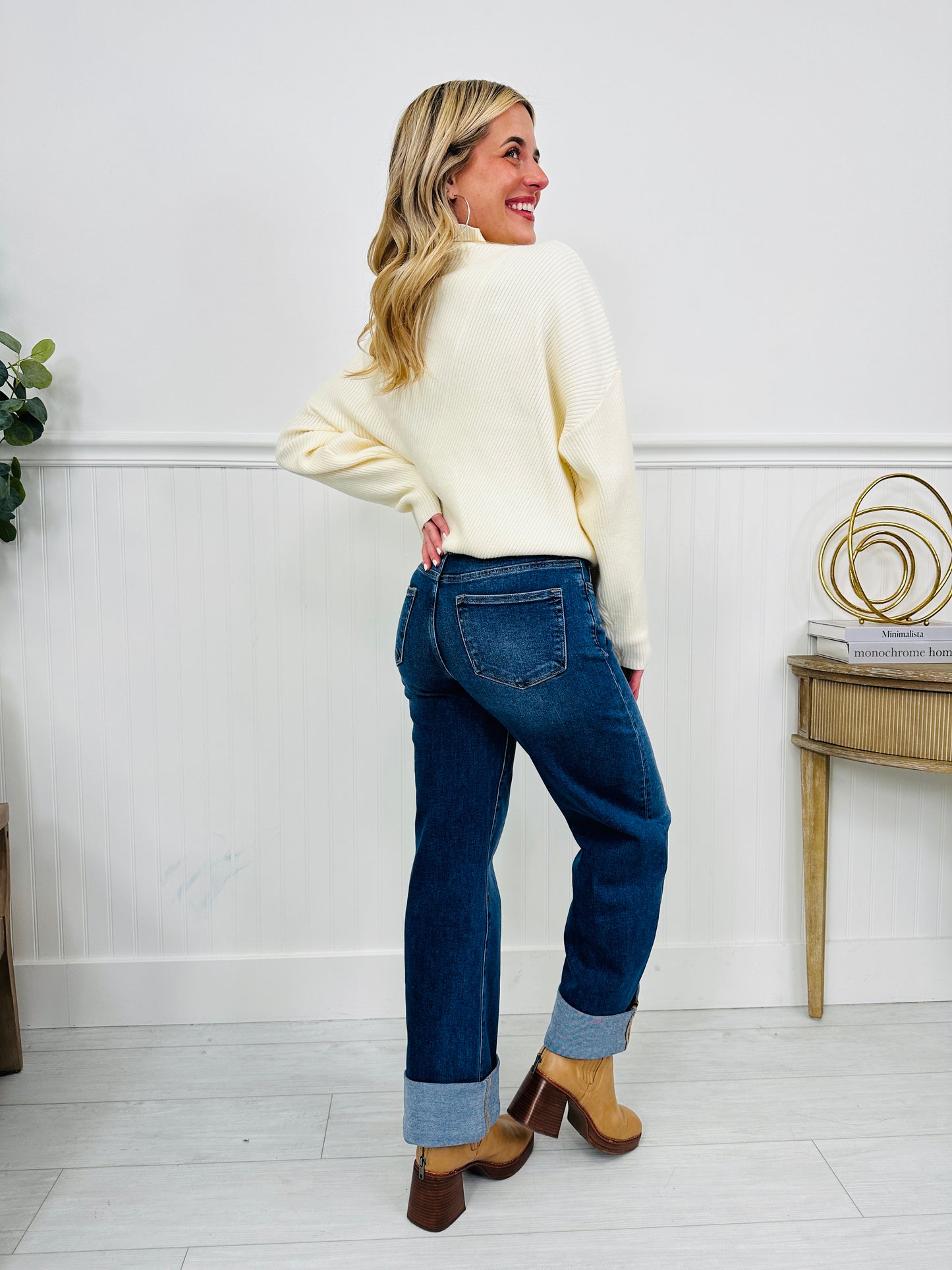 Basic But Better Slim Barrel Tummy Control Jeans