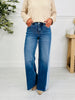 Two Tone Twist Tummy Control Retro Wide Leg Jeans