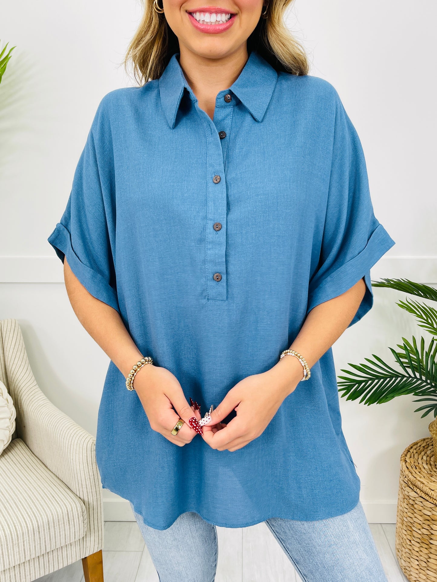 Perfectly Polished Top- Multiple Colors!