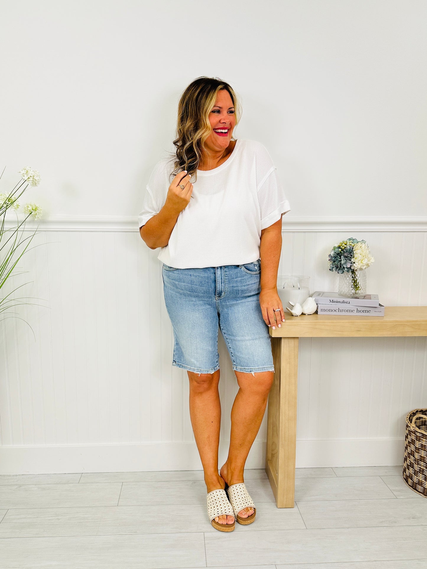 Judy Blue Bermuda Bliss Vintage Washed Bermuda Shorts