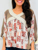 Free Spirit Patchwork Top In Charcoal