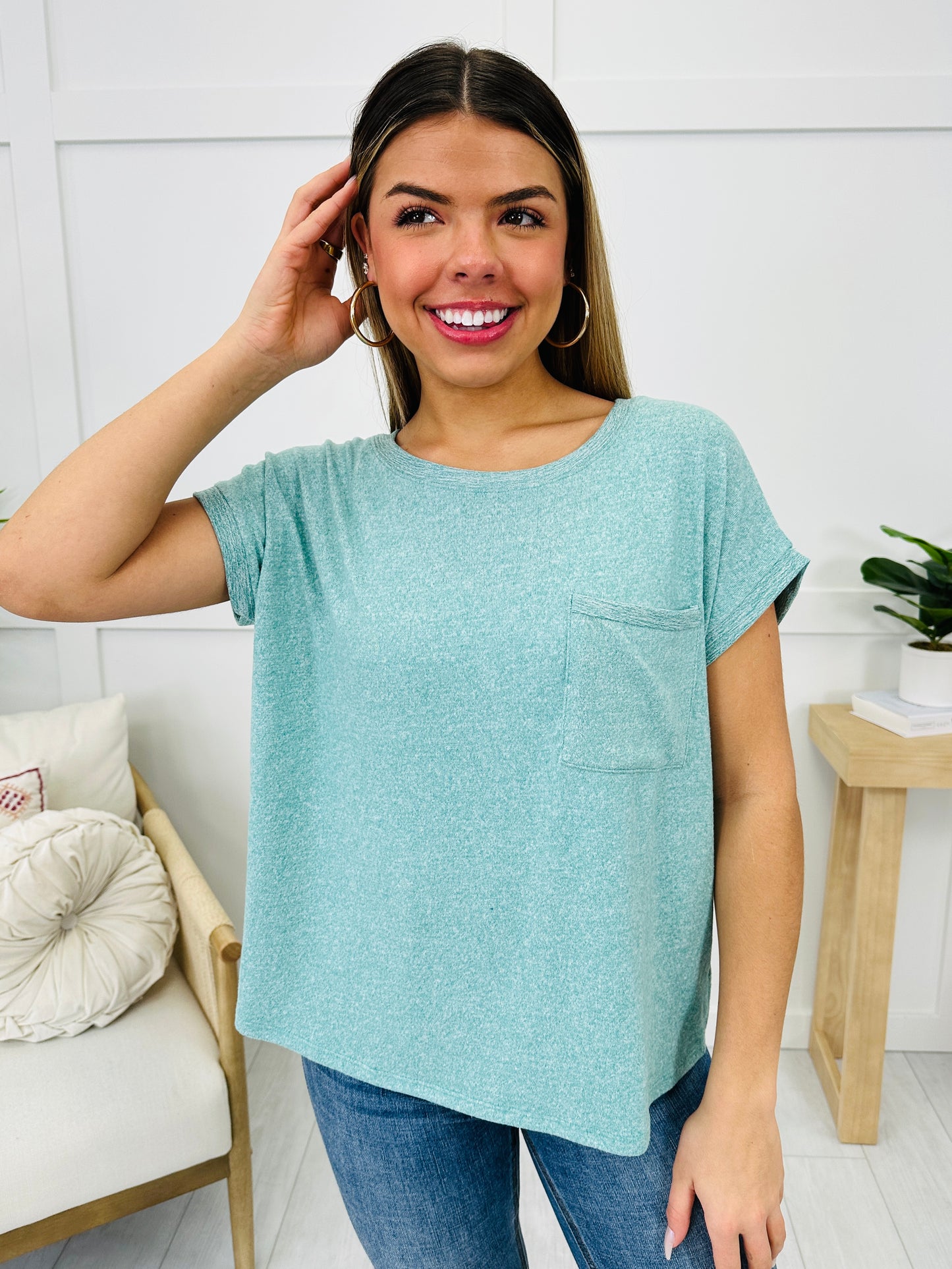 DOORBUSTER! Pocket Perfection Top- Multiple Colors!