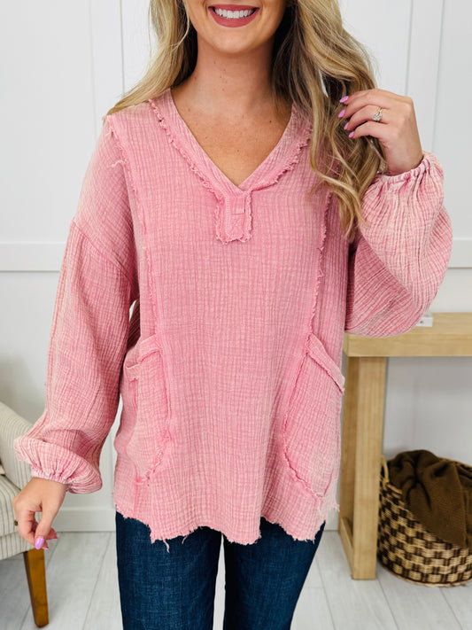 Textured Tempo Top- Multiple Colors!