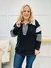 Striped Edge Pullover In Black Combo