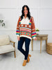 Cozy Carnival Sweater In Brick Multi