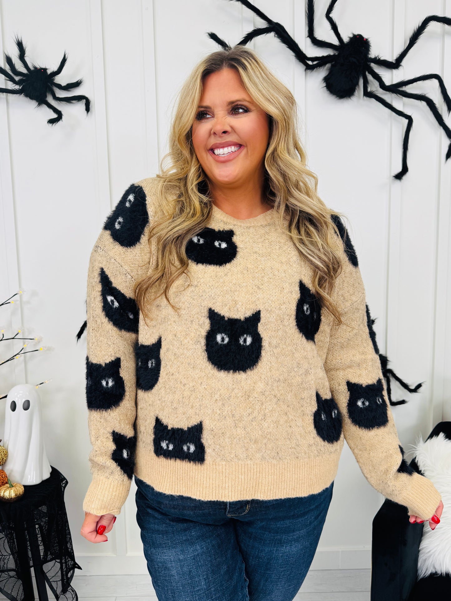 Black Cat Behavior Sweater