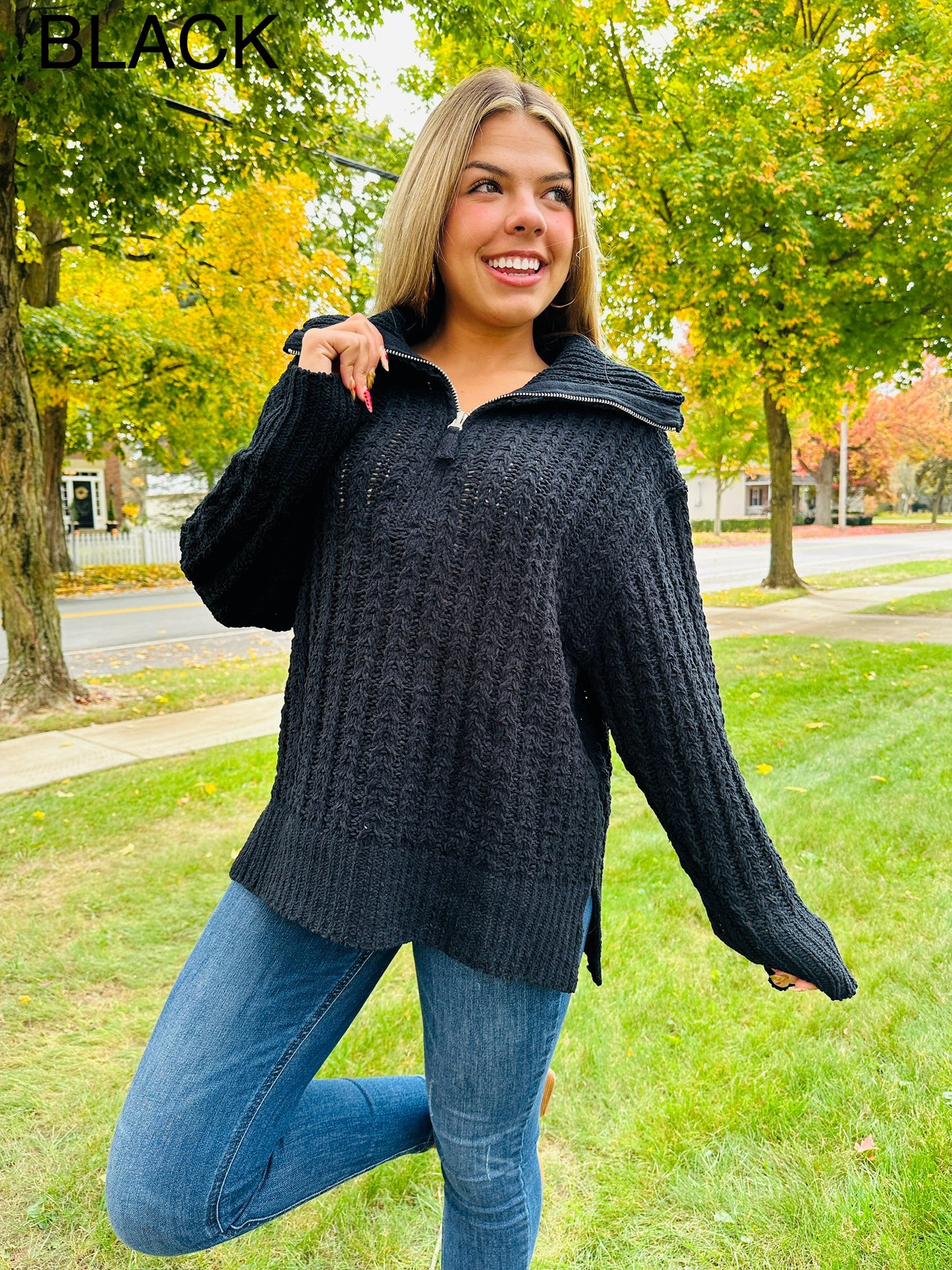 REG/CURVY Cozy Crush Chenille Zip Up Sweater- Multiple Colors!