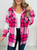 DOORBUSTER! Rustic Runway Shacket in Hot Pink
